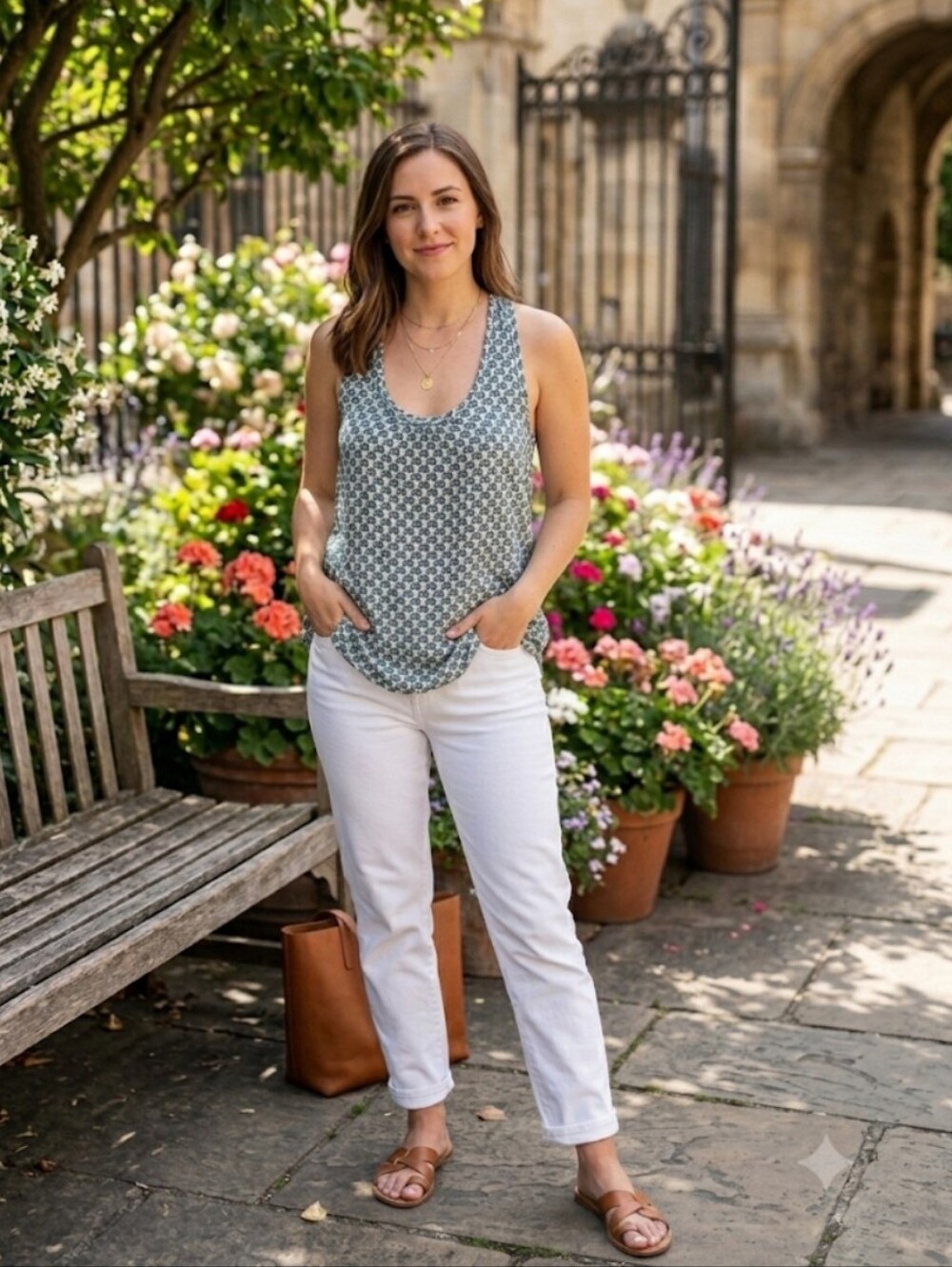 Joie Cream Top with Navy Elephant Print, EUC